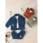 ⁦طقم قطعتين للأطفال لون بني⁩ - الصورة ⁦2⁩