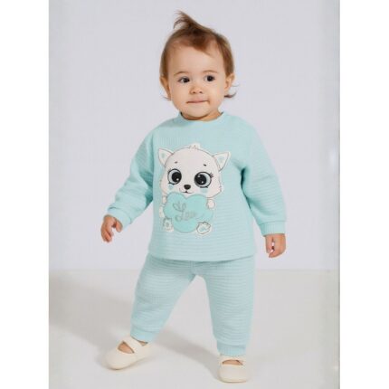 بيجامة ولادية قطعتين فوتر