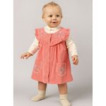 فستان بناتي لون رمادي