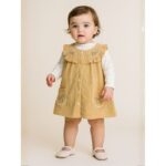 فستان بناتي لون رمادي