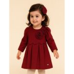 ⁦فستان بناتي لون أحمر⁩ - الصورة ⁦3⁩