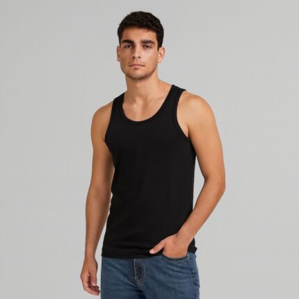 شباح داخلي قطني رياضي X من داماس للرجال لون أسود