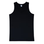 ⁦شباح داخلي قطني رياضي X من داماس للرجال لون أسود⁩ - الصورة ⁦2⁩