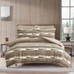 ⁦[14112406] طقم غطاء تخت 6 قطع FLOWER WINTER WOLF BEIGE KING 260×240 CM⁩ - الصورة ⁦2⁩