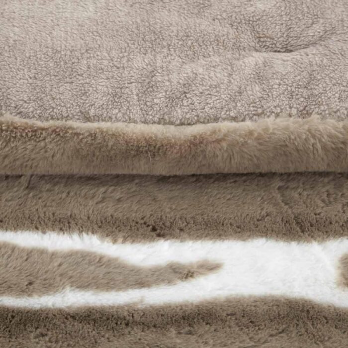 ⁦[14112406] طقم غطاء تخت 6 قطع FLOWER WINTER WOLF BEIGE KING 260×240 CM⁩ - الصورة ⁦3⁩