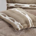 ⁦[14112406] طقم غطاء تخت 6 قطع FLOWER WINTER WOLF BEIGE KING 260×240 CM⁩ - الصورة ⁦4⁩