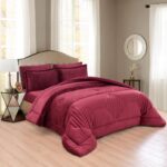 [14140272] طقم غطاء تخت 4 قطع WEATHER LIMY BURGUNDY TWIN 160X220 CM