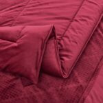 ⁦[14140272] طقم غطاء تخت 4 قطع WEATHER LIMY BURGUNDY TWIN 160X220 CM⁩ - الصورة ⁦2⁩