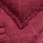 ⁦[14140272] طقم غطاء تخت 4 قطع WEATHER LIMY BURGUNDY TWIN 160X220 CM⁩ - الصورة ⁦4⁩