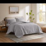 [14113026] طقم غطاء تخت 6 قطع FLOWER WINTER NITA GREY KING 260×240 CM