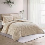 ⁦[14112106] طقم غطاء تخت 6 قطع FLOWER WINTER RUBIK BEIGE KING 260×240 CM⁩ - الصورة ⁦7⁩