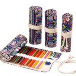 ⁦شنتة من القماش 36 فتحة قابلة لللف لأقلام الرصاص الملونة وأقلام المكياج والرسم والتلوين⁩ - الصورة ⁦2⁩