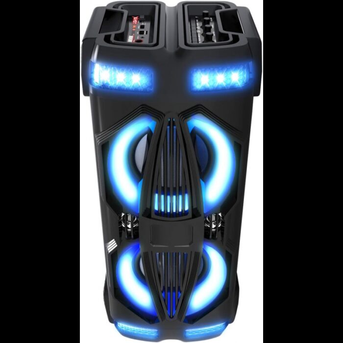 ⁦سبيكر مكبر صوت حجم كبير 12 بوصة مع 2 ميكروفون لاسلكي Boom Bass 9Pro لون أسود⁩ - الصورة ⁦3⁩