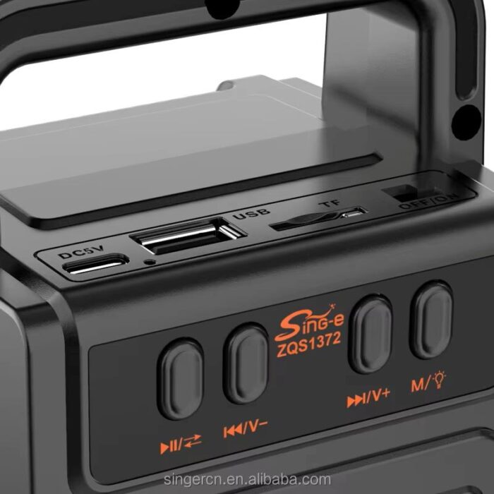 ⁦سبيكر محمول حجم صغير ويعمل بالبلوتوث حجم 3 بوصة وقوة 1200 ميلي أمبير⁩ - الصورة ⁦3⁩