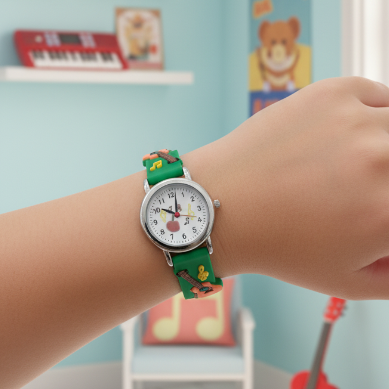 ⁦ساعة أطفال لطيفة لون أخضر⁩ - الصورة ⁦1⁩