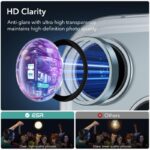 ⁦طقم حماية 2 قطع لعدسات كاميرا لايفون 14 لون أزرق⁩ - الصورة ⁦3⁩