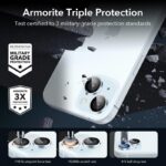 ⁦طقم حماية 2 قطع لعدسات كاميرا لايفون 14 لون أزرق⁩ - الصورة ⁦4⁩