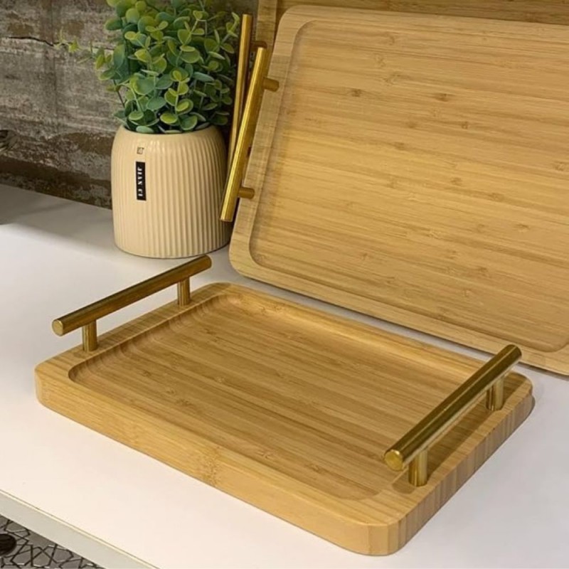 103393692_6970e2fc092a7 طقم صواني 3 قطع يد ذهبية - الصورة 1