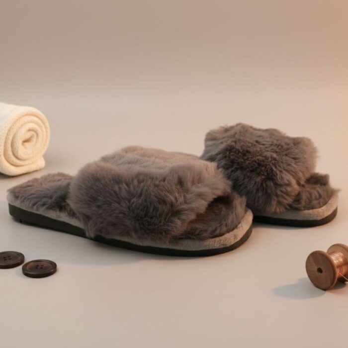 ⁦شبشب ستاتي لون رمادي⁩ - الصورة ⁦8⁩