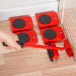 ⁦رافعة أثاث معدنية مع أربع عجلات⁩ - الصورة ⁦4⁩