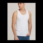 شباح رياضي X قطني من داماس للرجال لون أبيض