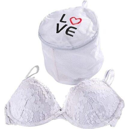 حافظة لغسيل الملابس الداخلية لون أبيض من وينكو