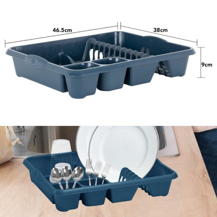 ⁦سلة مجلى بلاستيك لون كحلي⁩ - الصورة ⁦2⁩