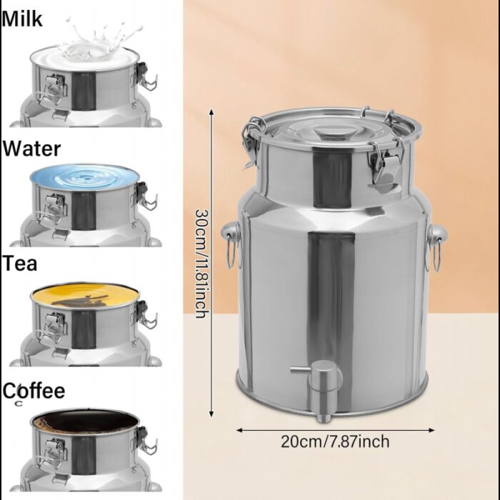 ⁦بريق زيت ستانلس سعة 18 لتر مع ستانلس حنفية⁩ - الصورة ⁦3⁩