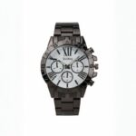 ساعة يد رجالية دائرية ستانلس ستيل