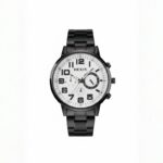 ساعة يد رجالية دائرية ستانلس ستيل