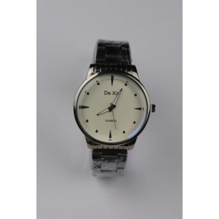 ساعة يد رجالية دائرية ستانلس ستيل