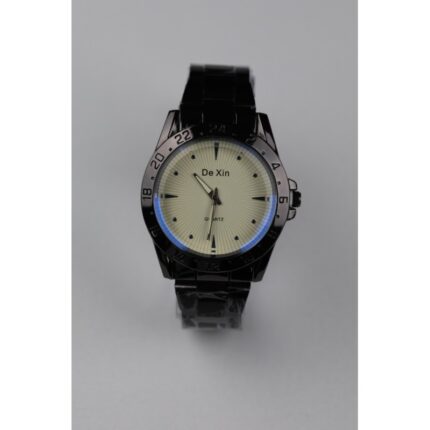 ساعة يد رجالية دائرية ستانلس ستيل