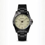 ⁦ساعة يد رجالية دائرية ستانلس ستيل⁩ - الصورة ⁦2⁩