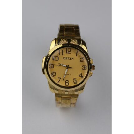 ساعة يد رجالية دائرية ستانلس ستيل