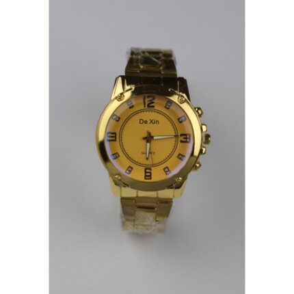 ساعة يد رجالية دائرية ستانلس ستيل