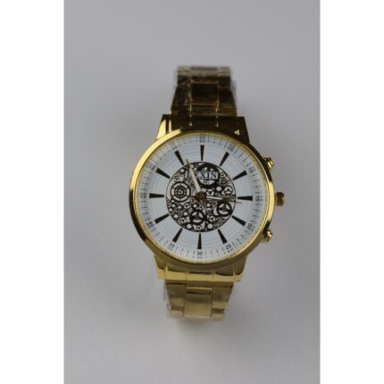 ساعة يد رجالية دائرية ستانلس ستيل