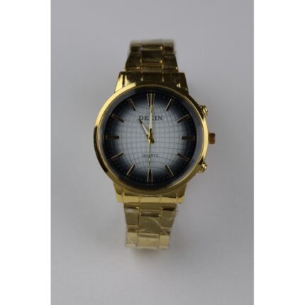 ساعة يد رجالية دائرية ستانلس ستيل