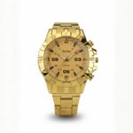 ⁦ساعة يد رجالية دائرية ستانلس ستيل⁩ - الصورة ⁦2⁩