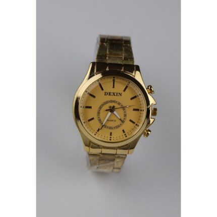 ساعة يد رجالية دائرية ستانلس ستيل