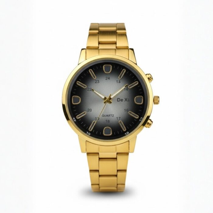 ⁦ساعة يد رجالية دائرية ستانلس ستيل⁩ - الصورة ⁦2⁩