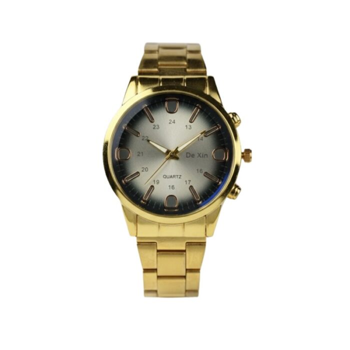 ⁦ساعة يد رجالية دائرية ستانلس ستيل⁩ - الصورة ⁦2⁩