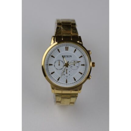 ساعة يد رجالية دائرية ستانلس ستيل