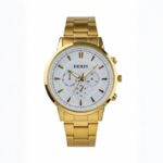 ⁦ساعة يد رجالية دائرية ستانلس ستيل⁩ - الصورة ⁦2⁩