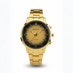 ⁦ساعة يد رجالية دائرية ستانلس ستيل⁩ - الصورة ⁦2⁩