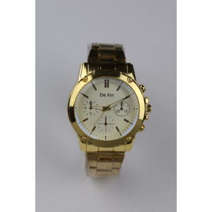 ساعة يد رجالية دائرية ستانلس ستيل