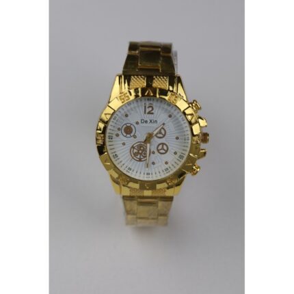 ساعة يد رجالية دائرية ستانلس ستيل