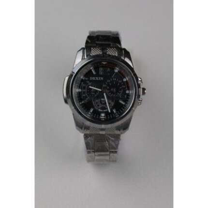 ساعة يد رجالية دائرية ستانلس ستيل