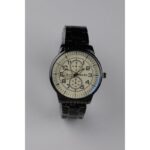 ساعة يد رجالية دائرية ستانلس ستيل