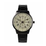 ⁦ساعة يد رجالية دائرية ستانلس ستيل⁩ - الصورة ⁦2⁩