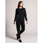 بيجامة ستاتية شتوية لون أسود